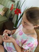 the grandma chairs are the best place to sit and hand sew