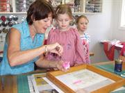 screen printing with Linda